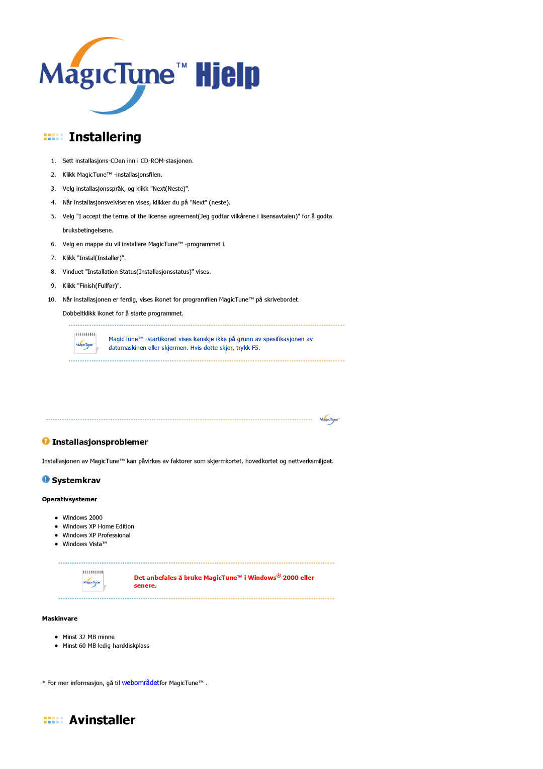 Samsung LS19HAKCSQ/EDC manual Installering 