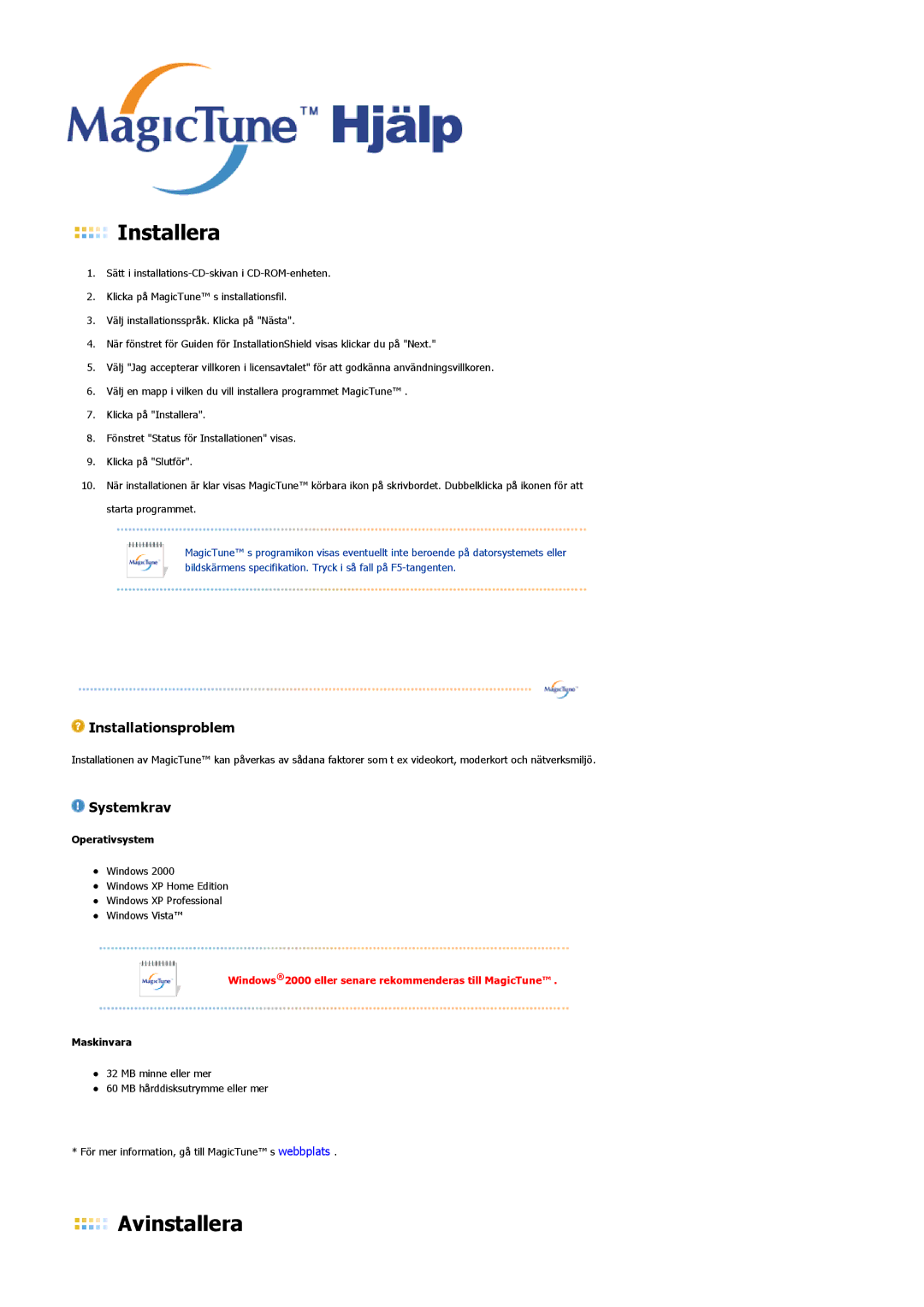 Samsung LS19HAKCSQ/EDC manual Installera 