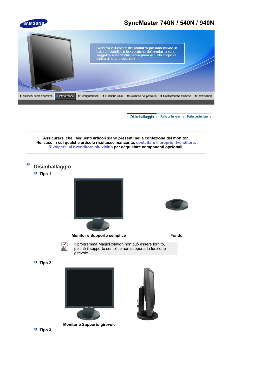 Samsung MJ19BSASQ/EDC, LS19HALKSB/EDC, LS17HATTSQ/EDC, LS15HAAKS/EDC, LS17HAAES/EDC manual SyncMaster 740N / 540N / 940N 