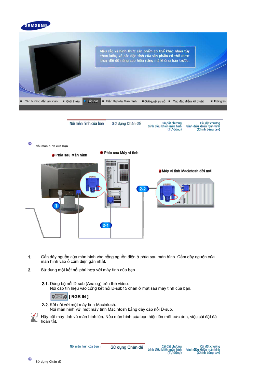 Samsung LS19HANKBM/XSV manual Rgb 