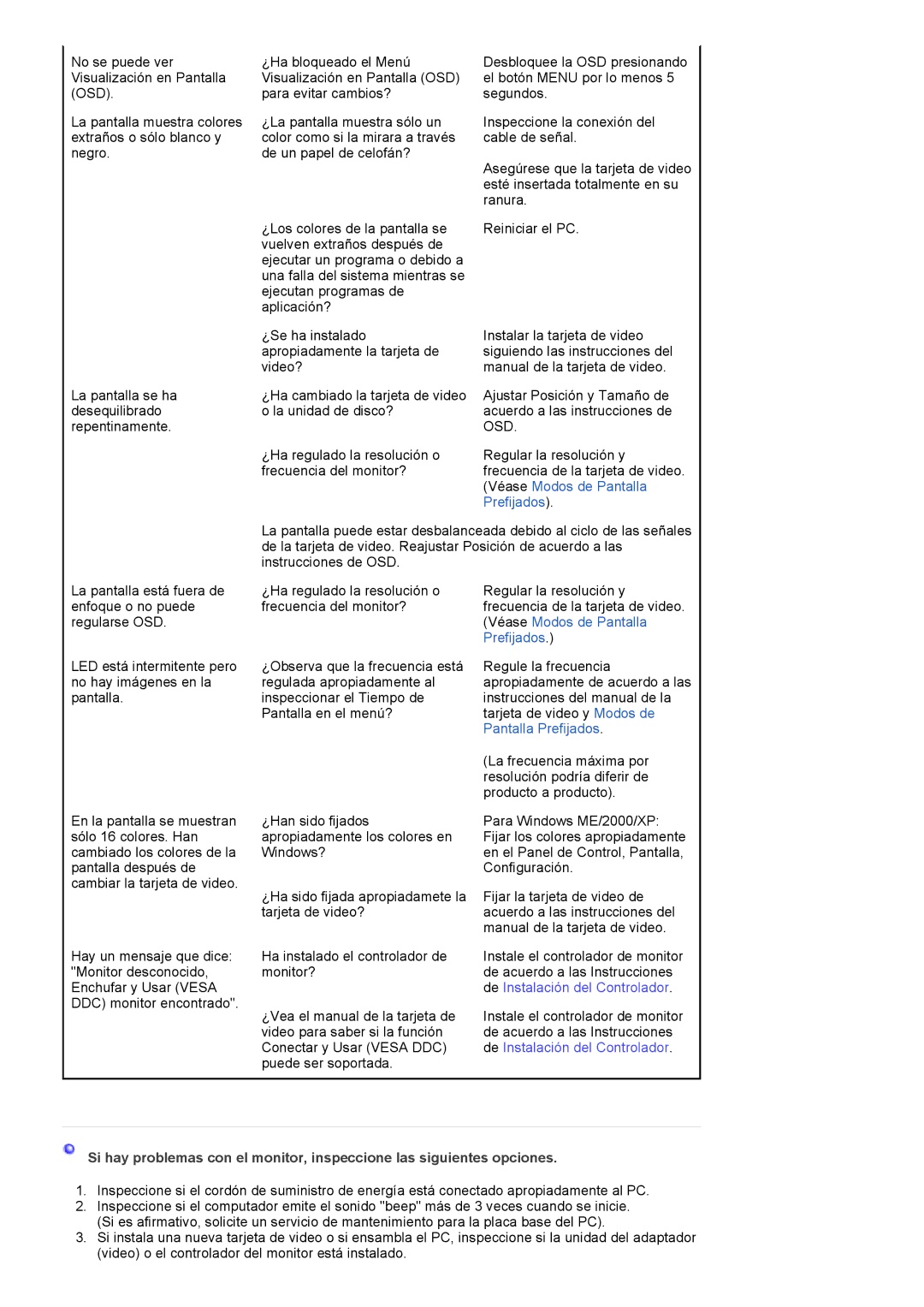 Samsung LS20HANKSHEDC, LS19HANKSHEDC, LS22HANKSUEDC, LS19HANKBDHEDC manual Véase Modos de Pantalla 