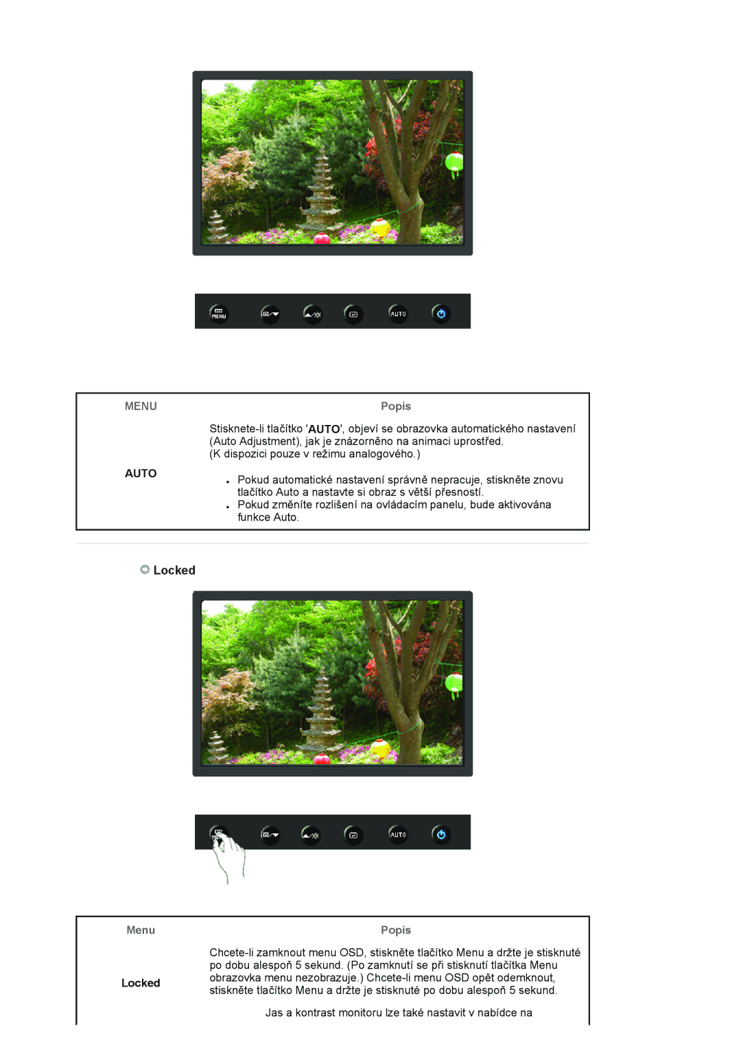 Samsung LS19HANKSHEDC, LS22HANKSUEDC, LS20HANKSHEDC manual Menu, Locked 