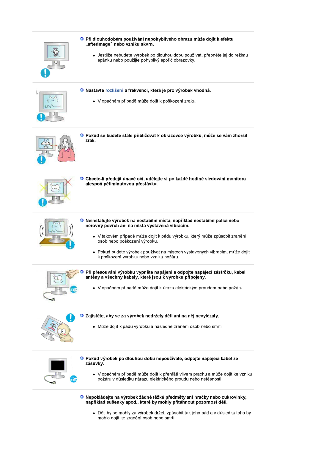 Samsung LS20HANKSHEDC, LS19HANKSHEDC, LS22HANKSUEDC manual Nastavte rozlišení a frekvenci, která je pro výrobek vhodná 