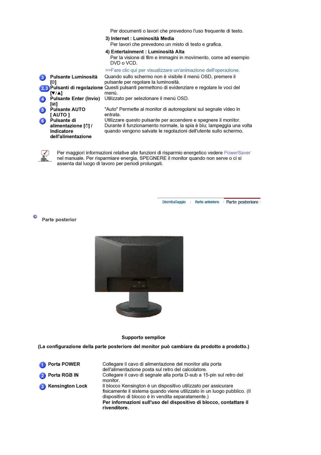 Samsung LS19HANKSM/EDC manual Internet Luminosità Media, Per lavori che prevedono un misto di testo e grafica, DVD o VCD 