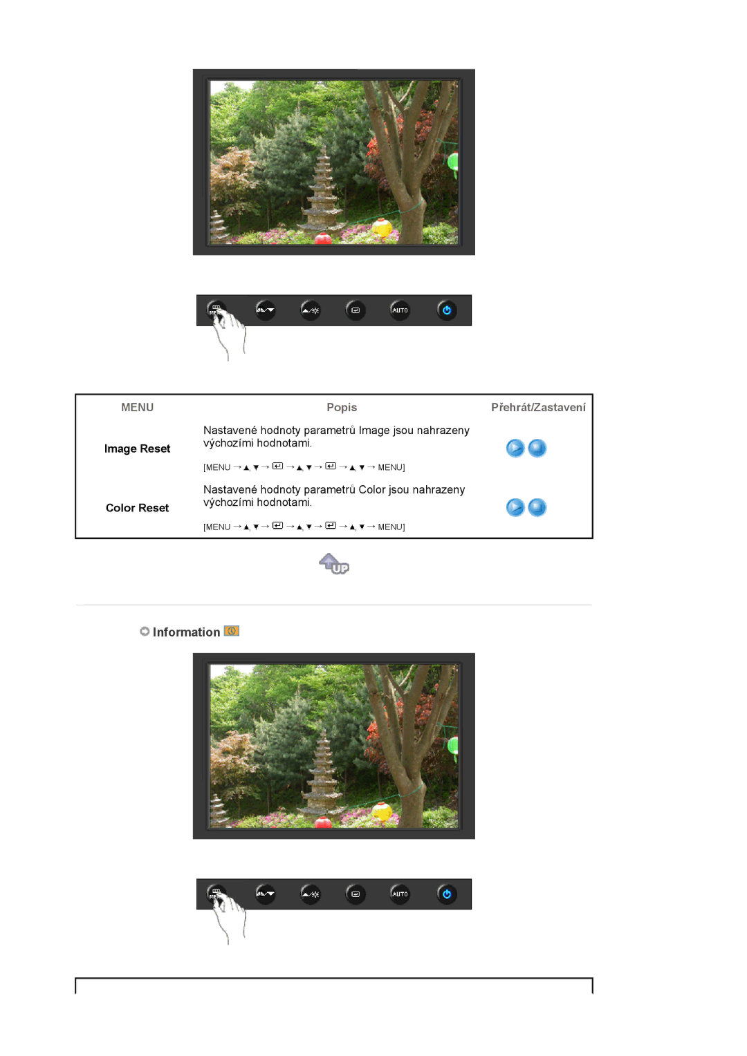 Samsung LS19HANKSM/EDC manual Information, Image Reset Color Reset 