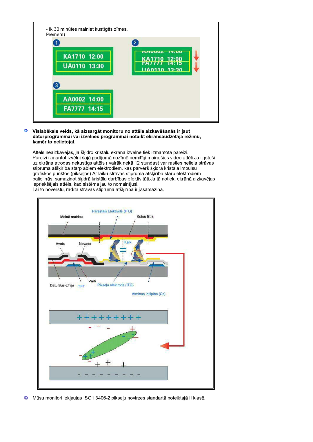 Samsung LS19HANKSM/EDC manual Ik 30 minūtes mainiet kustīgās zīmes. Piemērs 