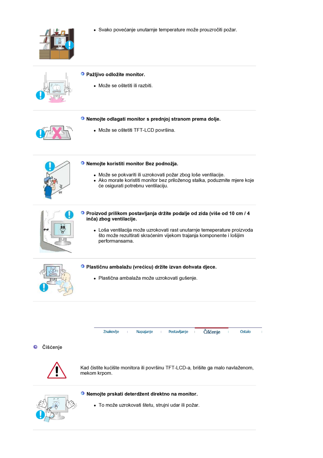 Samsung LS19HANKSM/EDC manual Čišćenje 