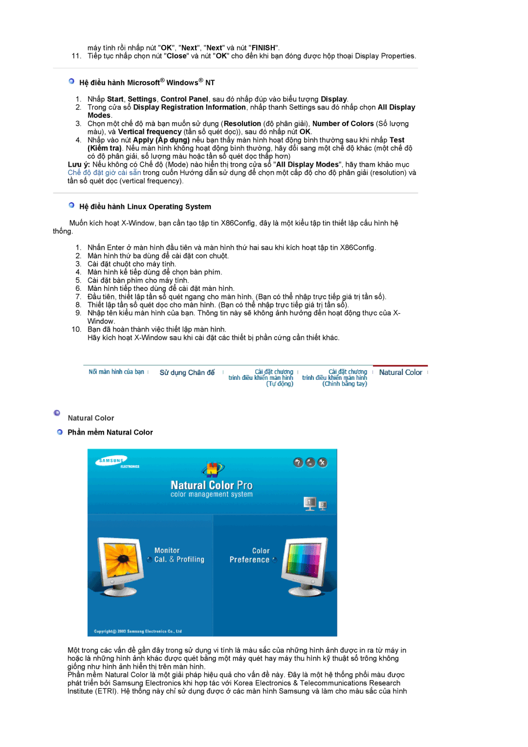 Samsung LS19HANSSB/XSV, LS19HANSBB/XSV manual Natural Color 