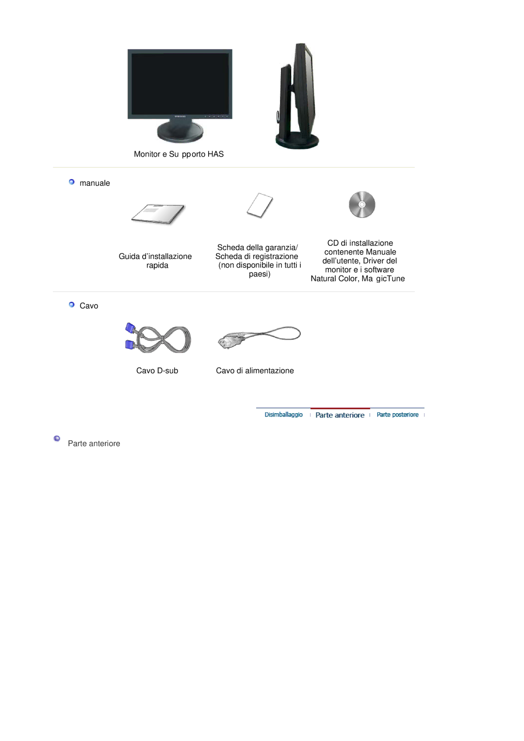 Samsung LS19HANSSB/CLT, LS19HANSSB/EDC, LS17HANSS/EDC, LS17HANSS/CLT manual Parte anteriore 