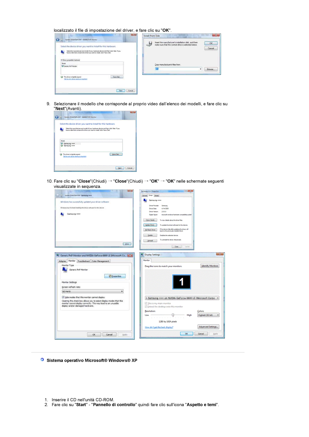 Samsung LS19HANSSB/CLT, LS19HANSSB/EDC, LS17HANSS/EDC, LS17HANSS/CLT manual Sistema operativo Microsoft Windows XP 