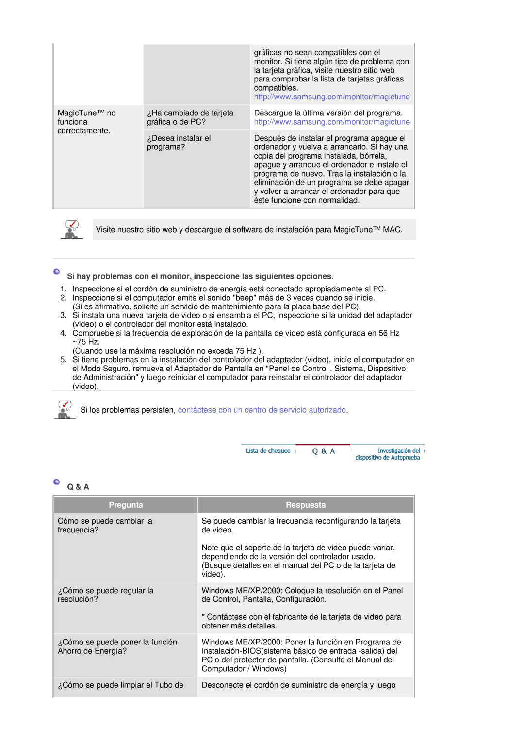 Samsung LS19HANSSB/EDC, LS17HANSS/EDC manual Pregunta Respuesta 