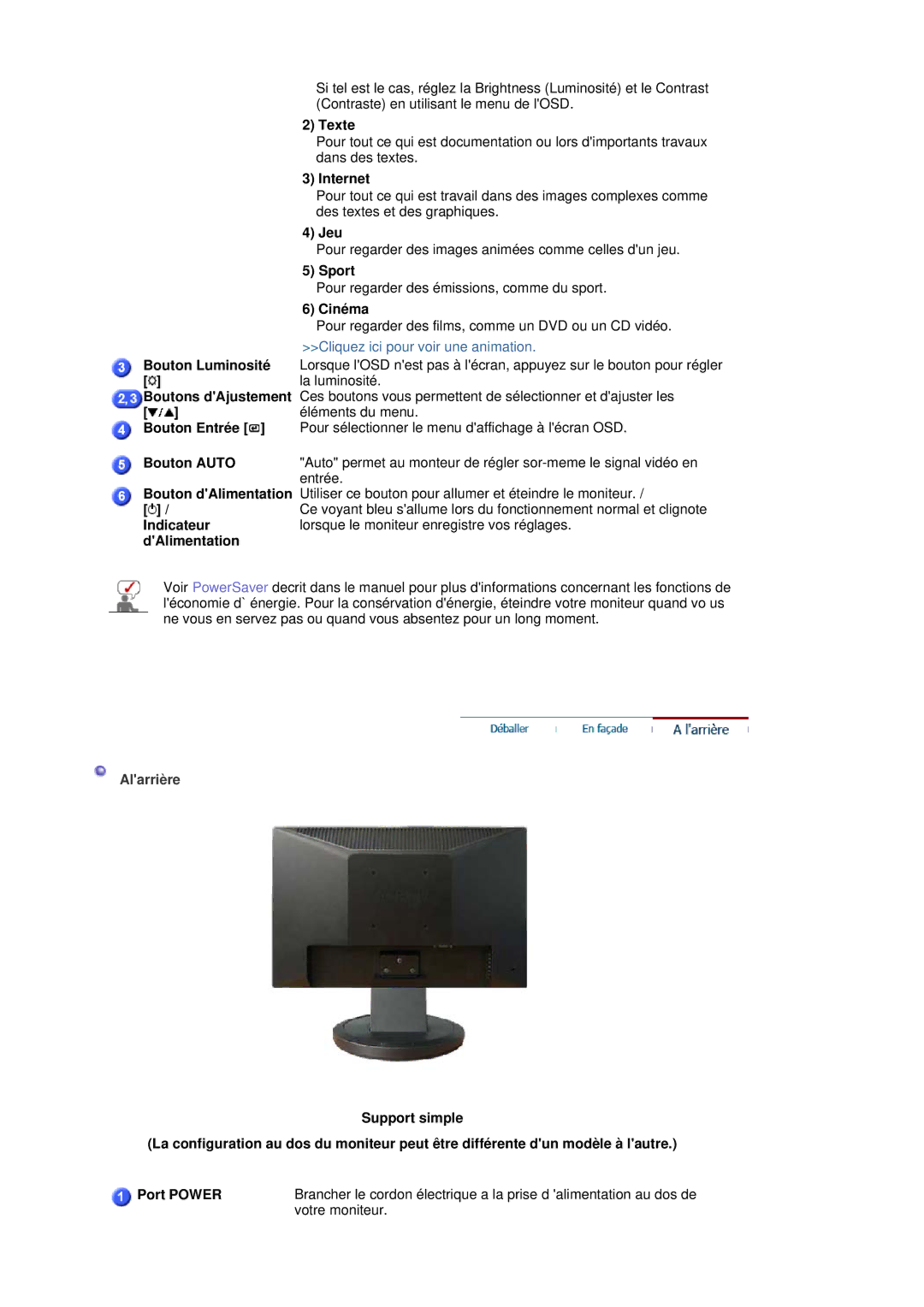 Samsung LS19HANSSB/EDC manual Alarrière 