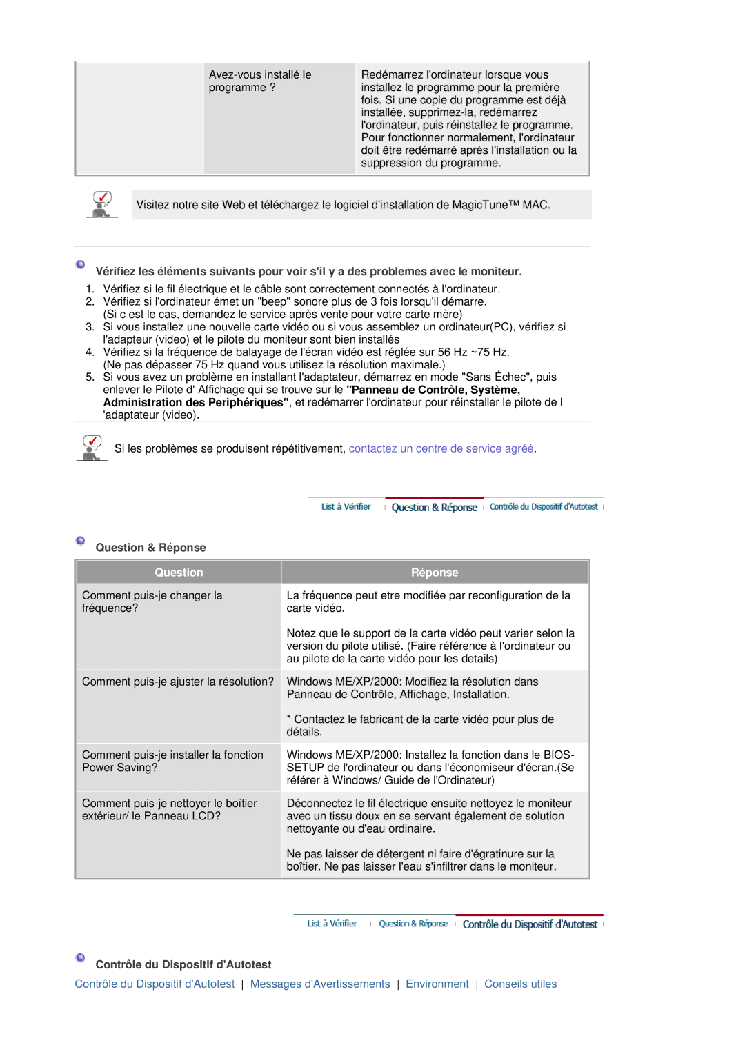 Samsung LS19HANSSB/EDC manual Question Réponse 