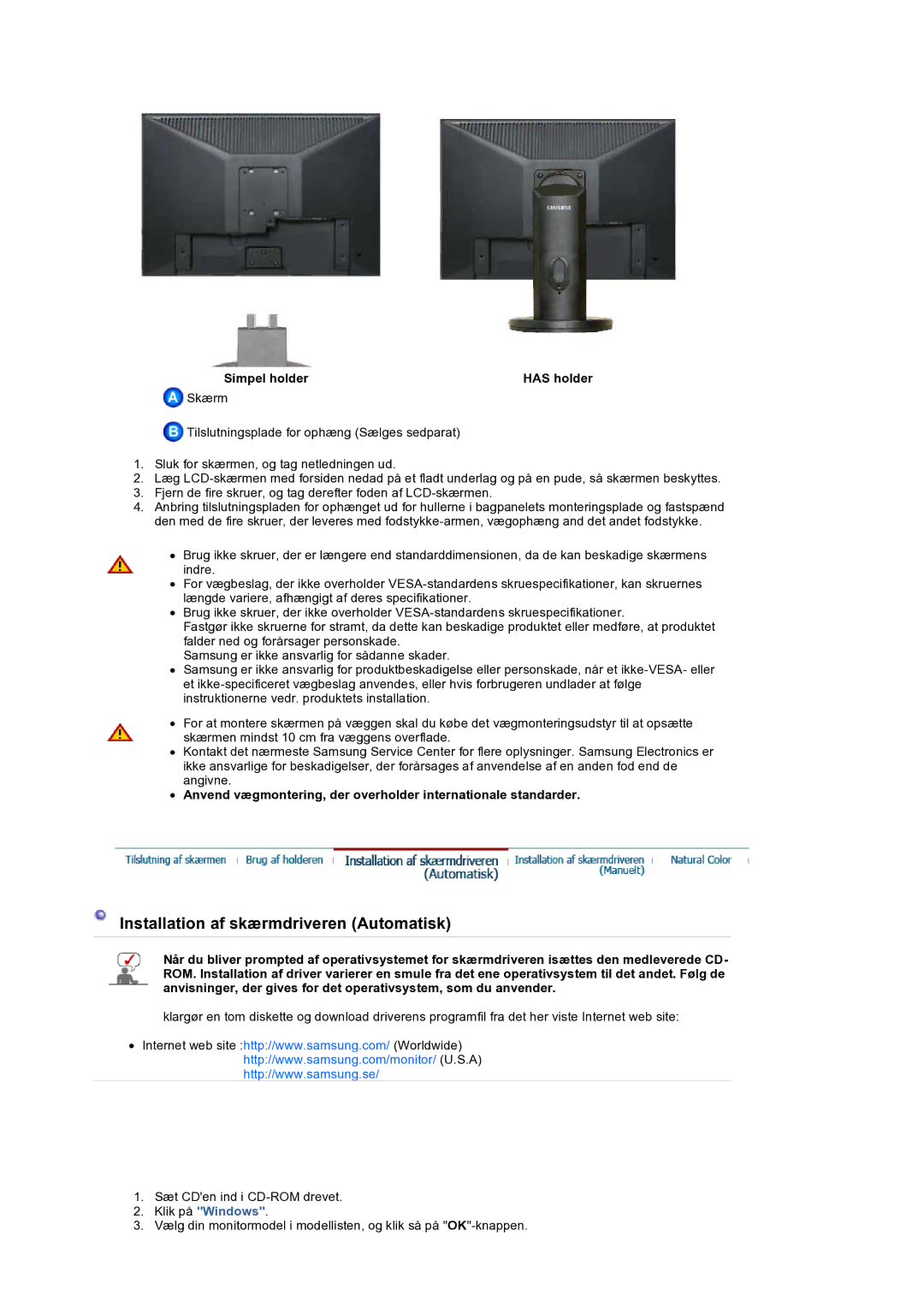 Samsung LS19HANSSB/EDC manual Has holder 