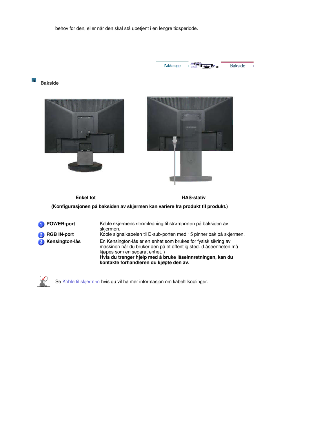 Samsung LS19HANSSB/EDC manual Bakside 