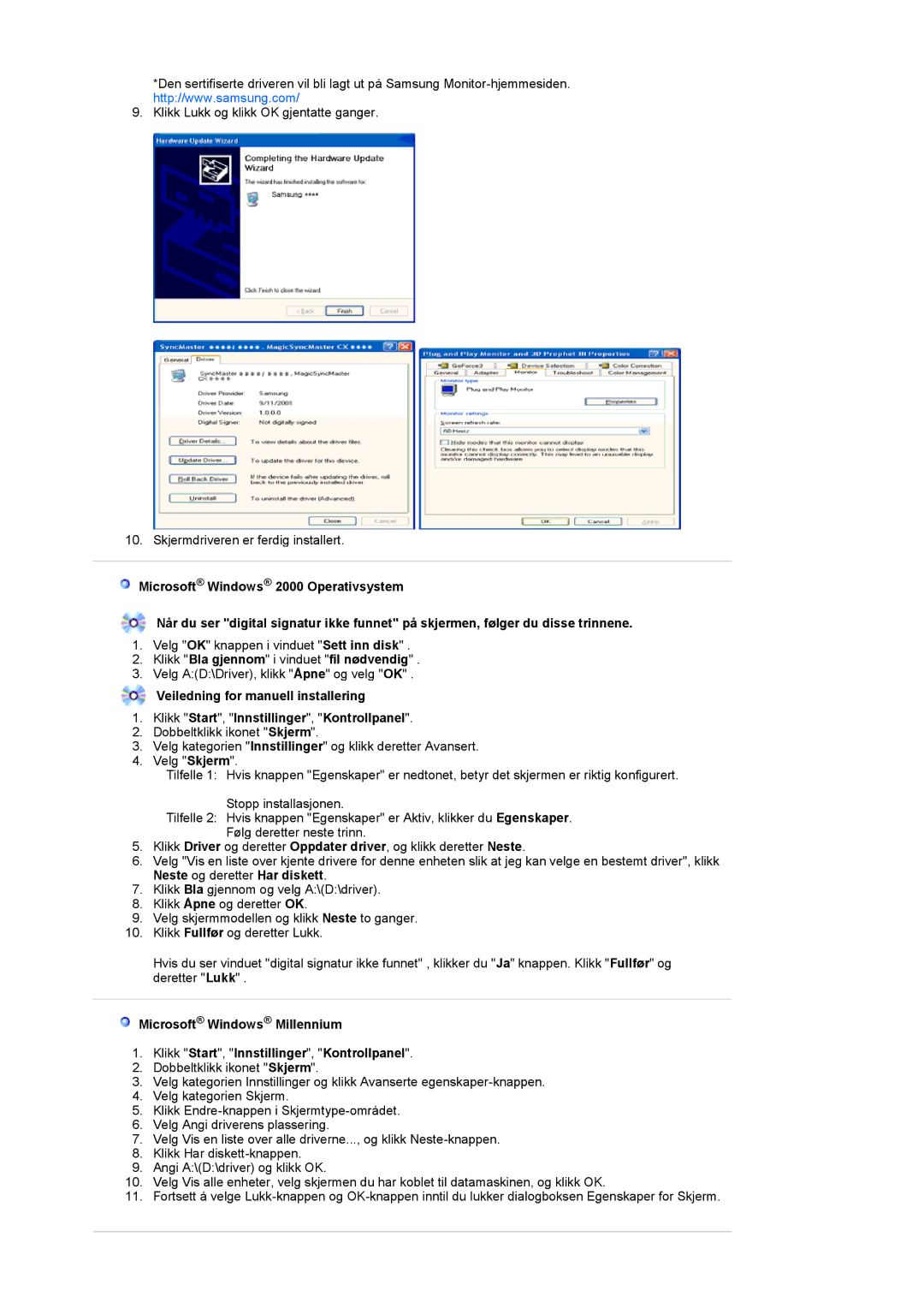 Samsung LS19HANSSB/EDC manual Klikk Bla gjennom i vinduet fil nødvendig 