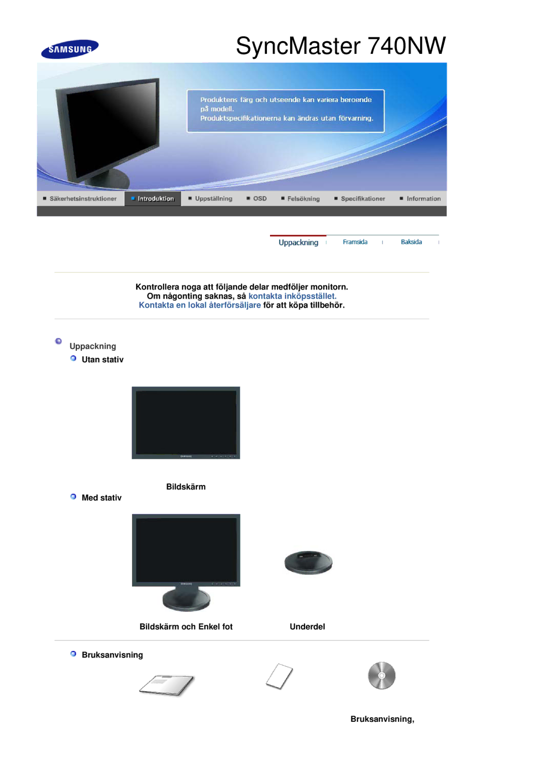 Samsung LS19HANSSB/EDC manual SyncMaster 740NW 