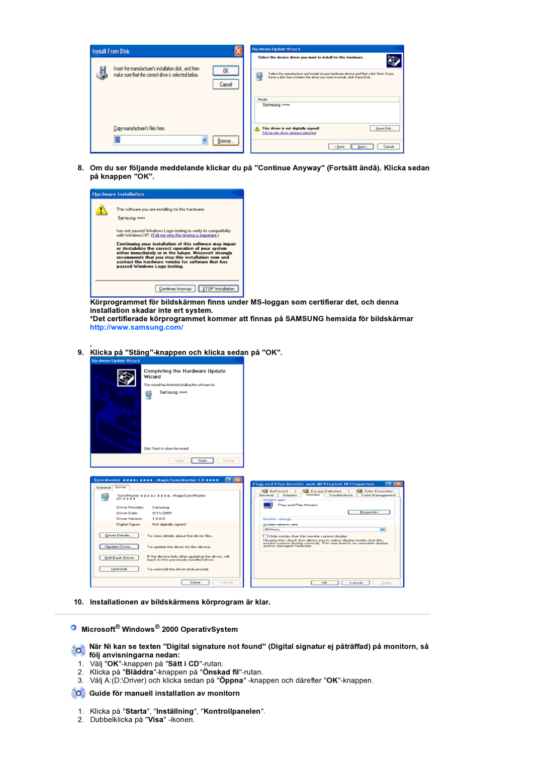 Samsung LS19HANSSB/EDC manual Dubbelklicka på Visa -ikonen 