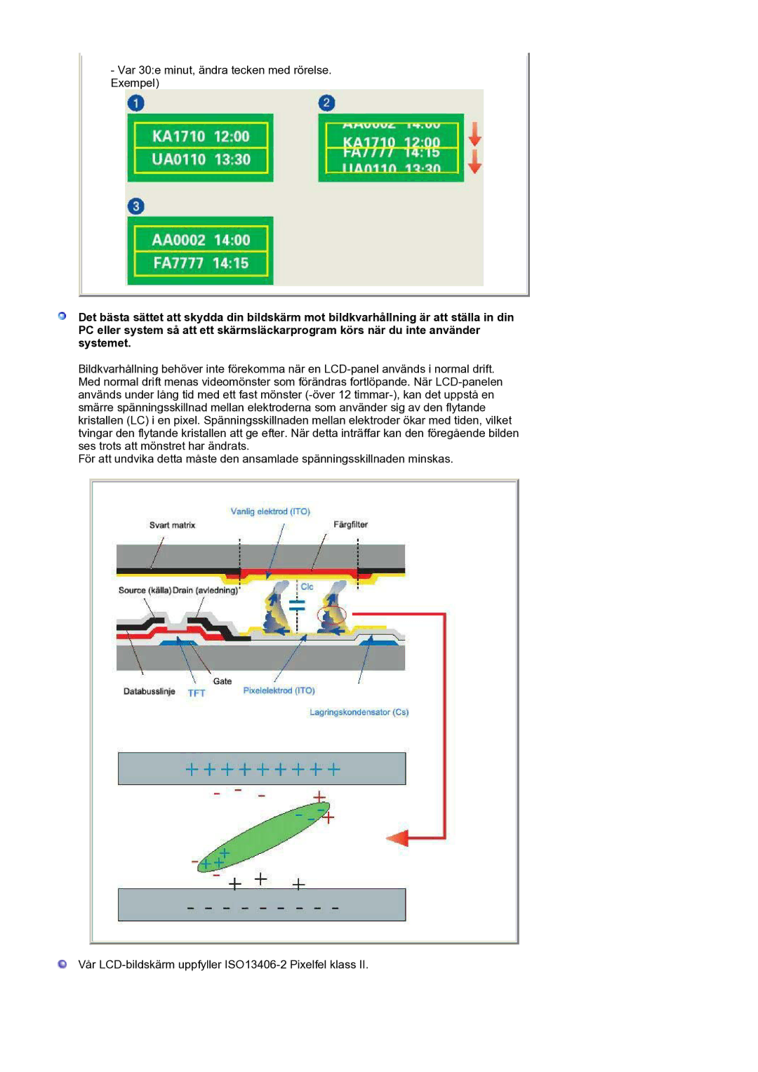 Samsung LS19HANSSB/EDC manual Var 30e minut, ändra tecken med rörelse. Exempel 