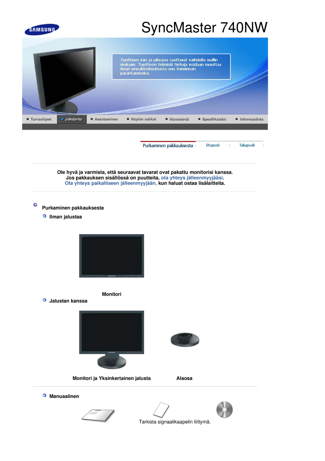 Samsung LS19HANSSB/EDC manual SyncMaster 740NW 