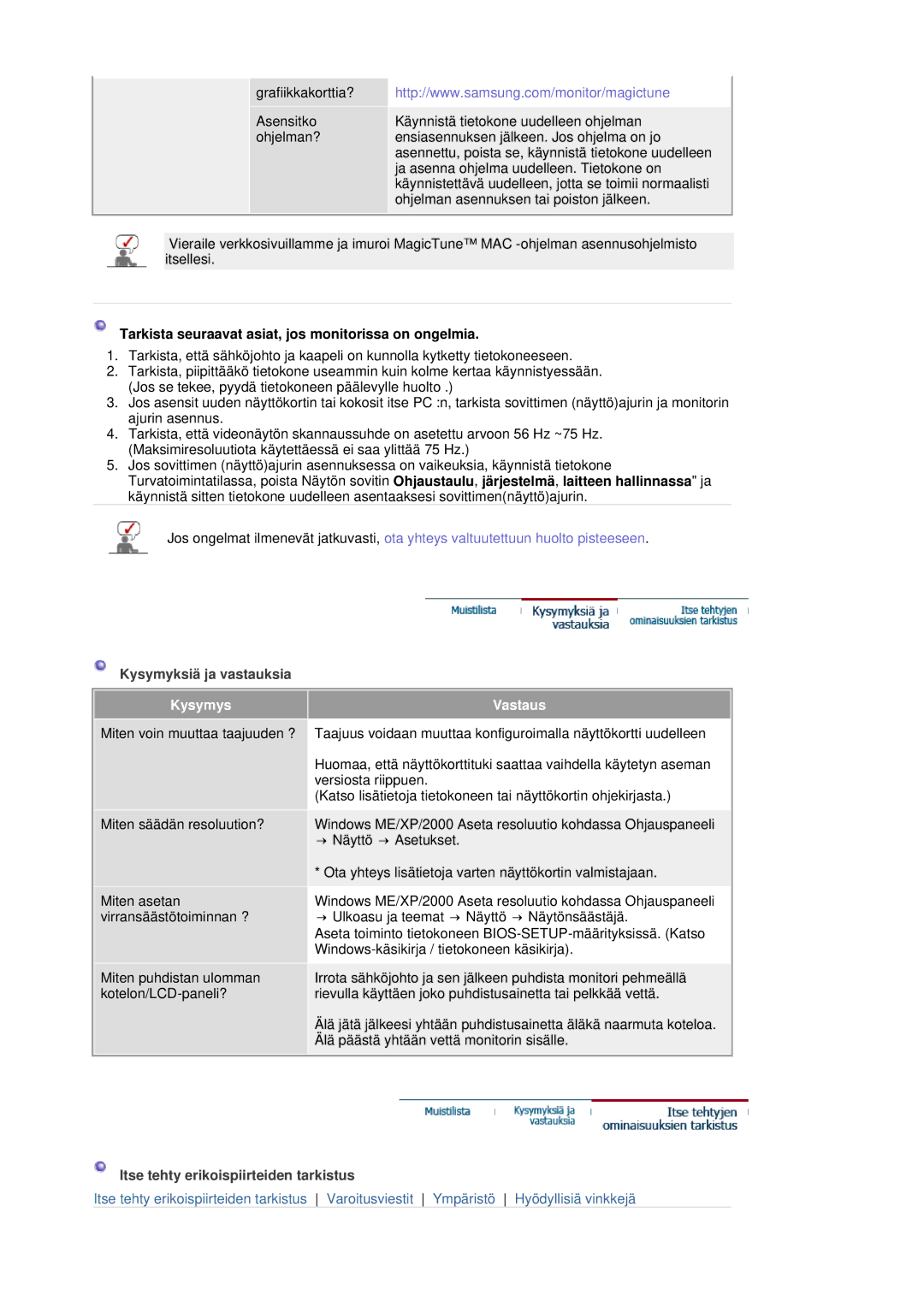 Samsung LS19HANSSB/EDC manual Kysymys 