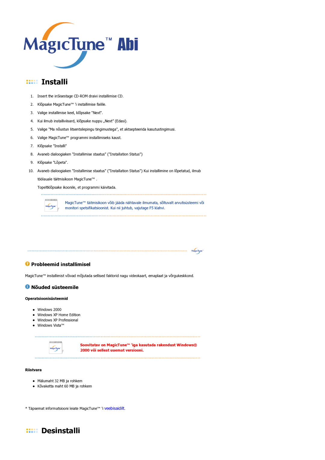 Samsung LS19HANSSB/EDC manual Installi 