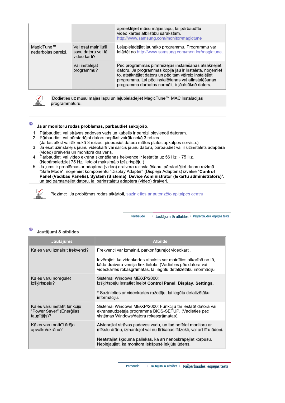 Samsung LS19HANSSB/EDC manual Jautājums 