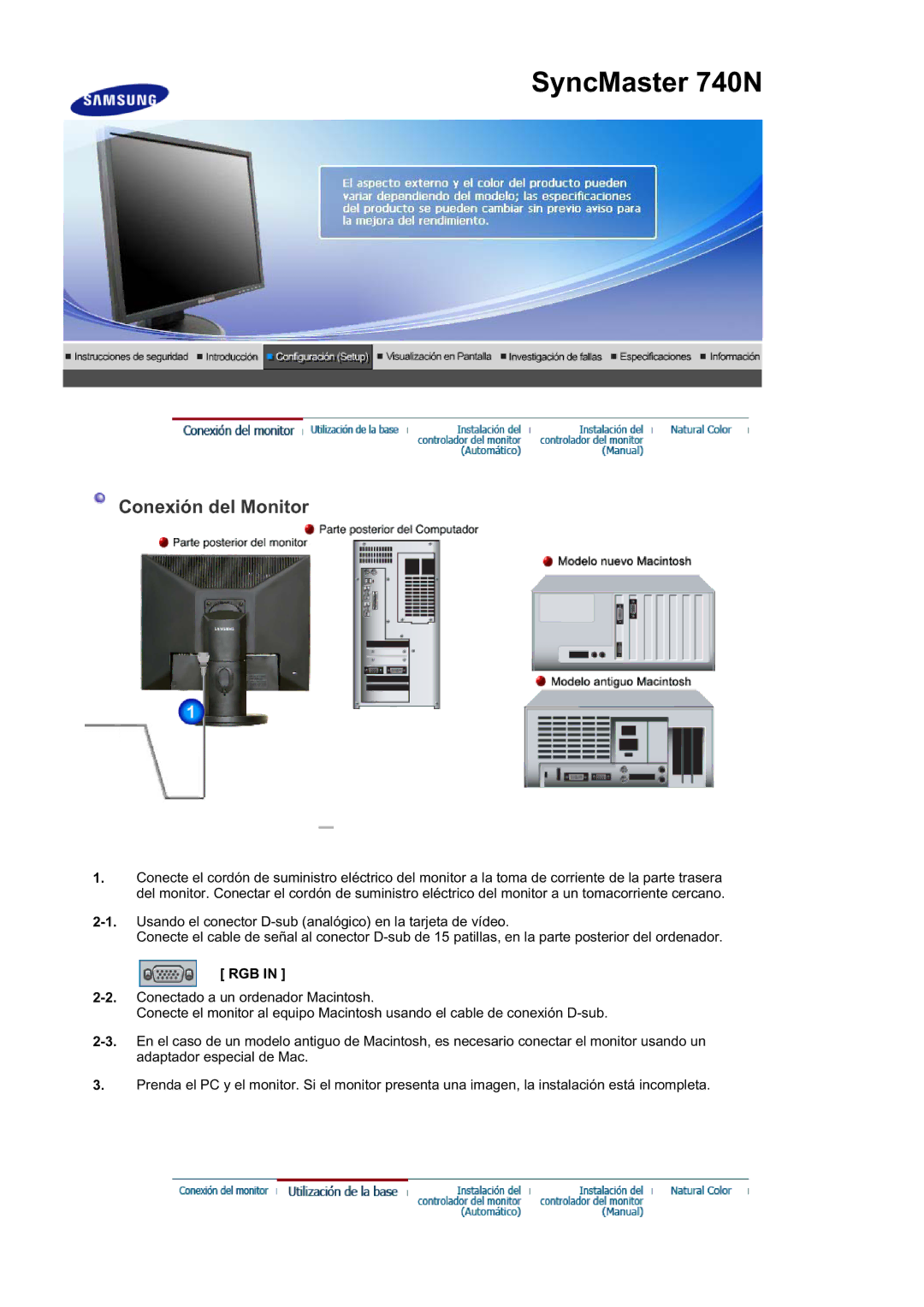 Samsung LS17HAHESQ/EDC, LS19HATESH/EDC, LS19HALKSB/EDC, LS17HATTSQ/EDC, LS15HAAKS/EDC, LS17HAAES/EDC manual SyncMaster 740N 