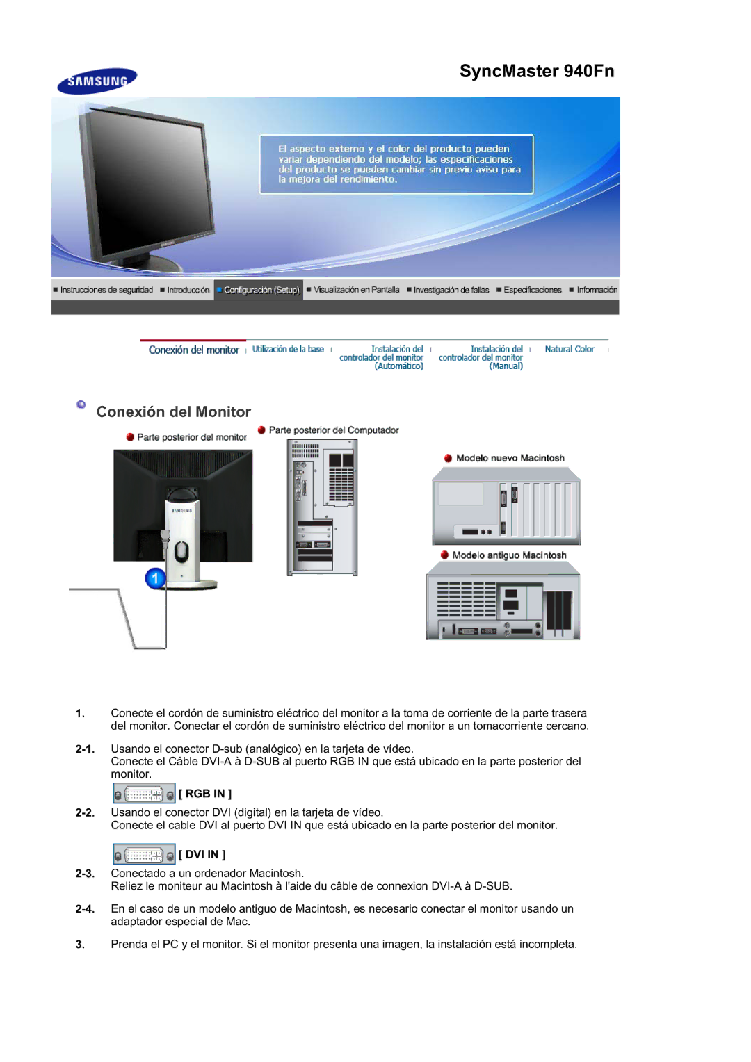 Samsung MJ19BSTSQ/EDC, LS19HATESH/EDC, LS19HALKSB/EDC, LS17HATTSQ/EDC, LS17HAHESQ/EDC, LS15HAAKS/EDC manual SyncMaster 940Fn 