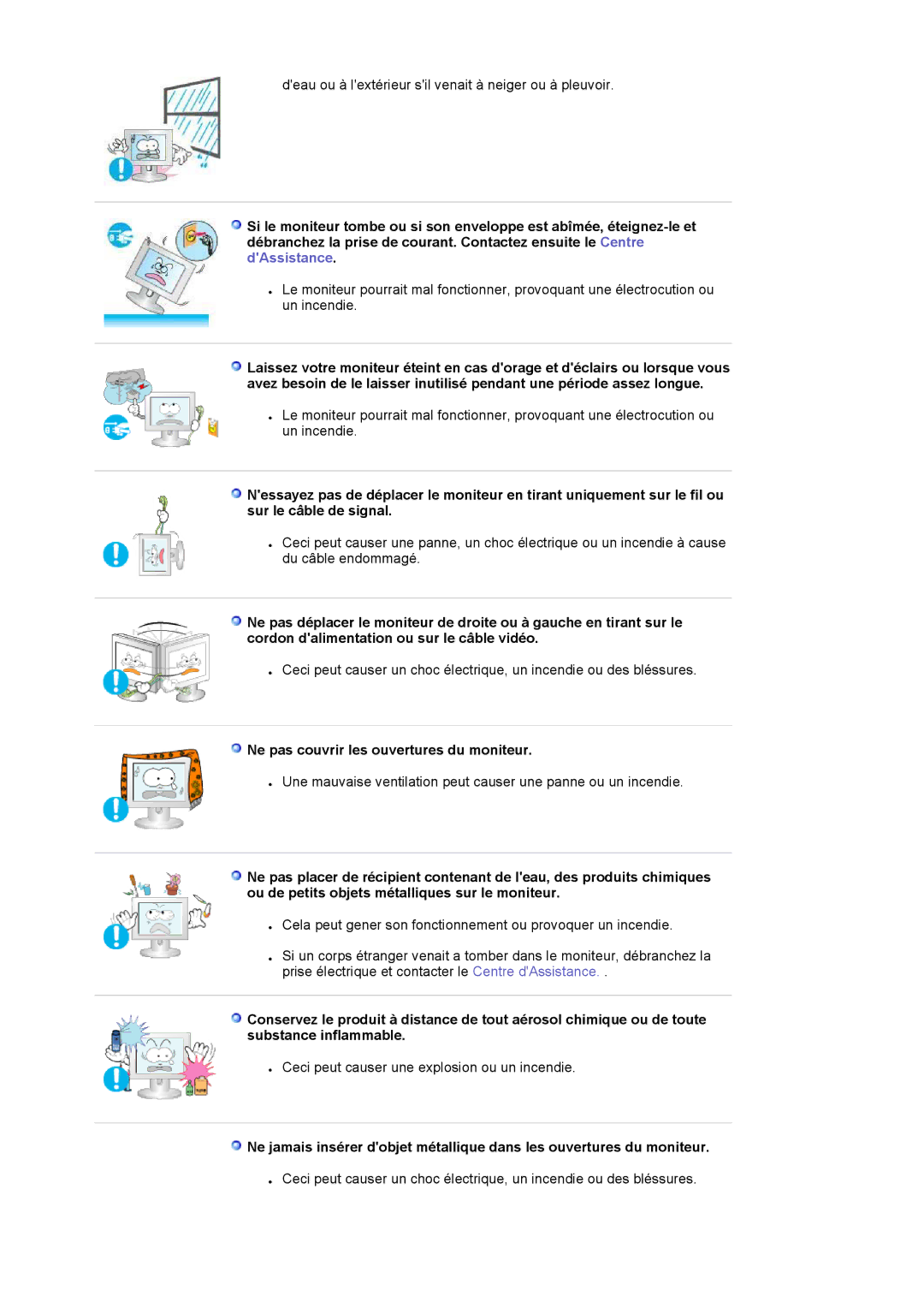 Samsung LS19HAWCSQ/EDC, LS19HAWCSH/EDC manual Ne pas couvrir les ouvertures du moniteur 