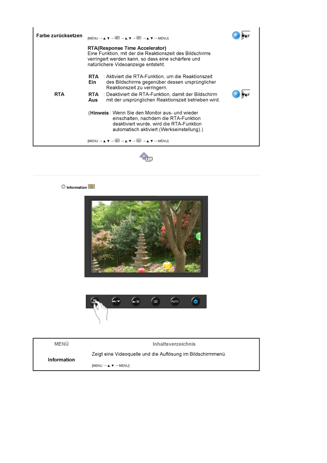 Samsung LS19HAWCSQ/EDC, LS19HAWCSH/EDC manual Farbe zurücksetzen, Ein, Information 