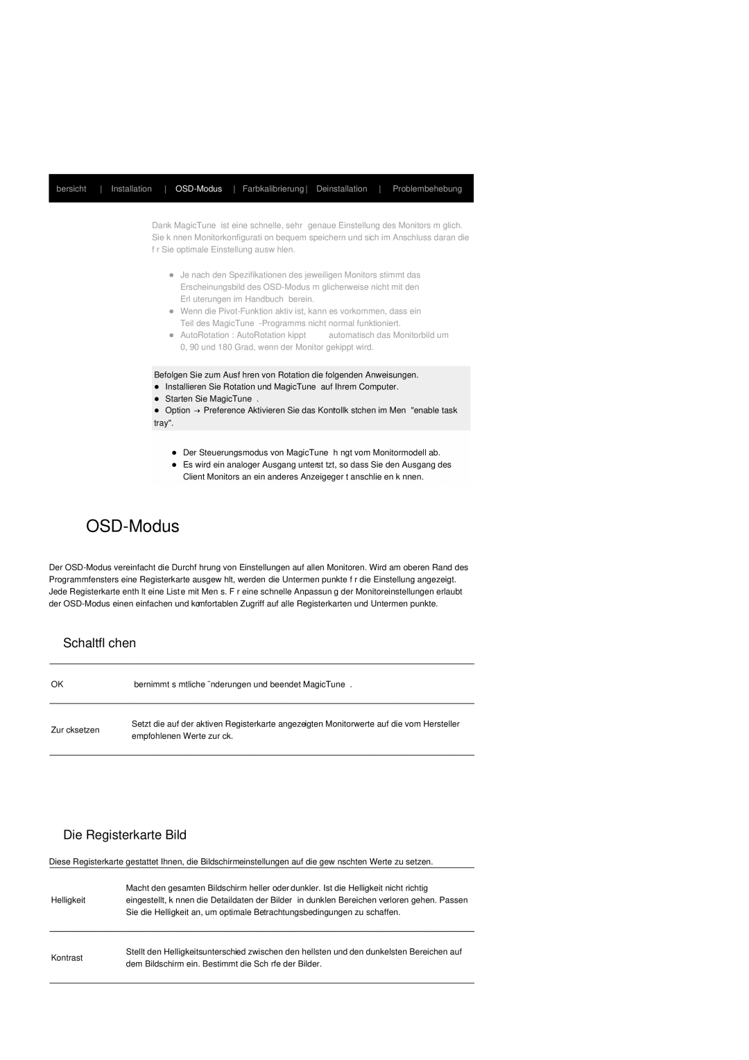 Samsung LS19HAWCSH/EDC, LS19HAWCSQ/EDC manual OSD-Modus 