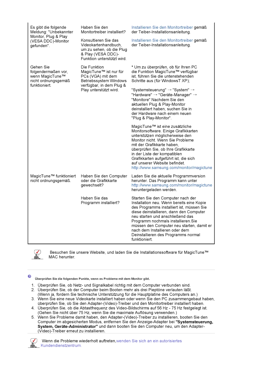 Samsung LS19HAWCSQ/EDC, LS19HAWCSH/EDC manual Installieren Sie den Monitortreiber gemäß 