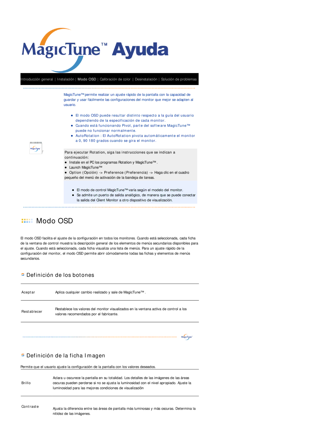 Samsung LS19HAWCSQ/EDC, LS19HAWCSH/EDC manual Modo OSD 