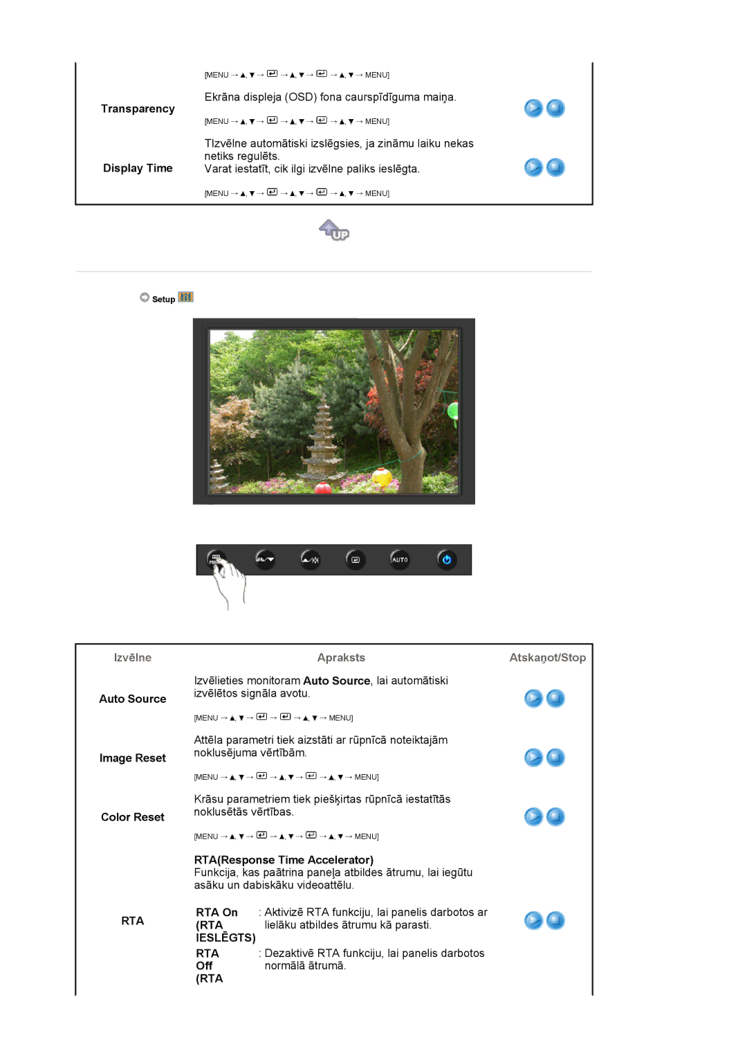 Samsung LS19HAWCSQ/EDC, LS19HAWCSH/EDC manual Transparency Display Time, Auto Source Image Reset, Color Reset 