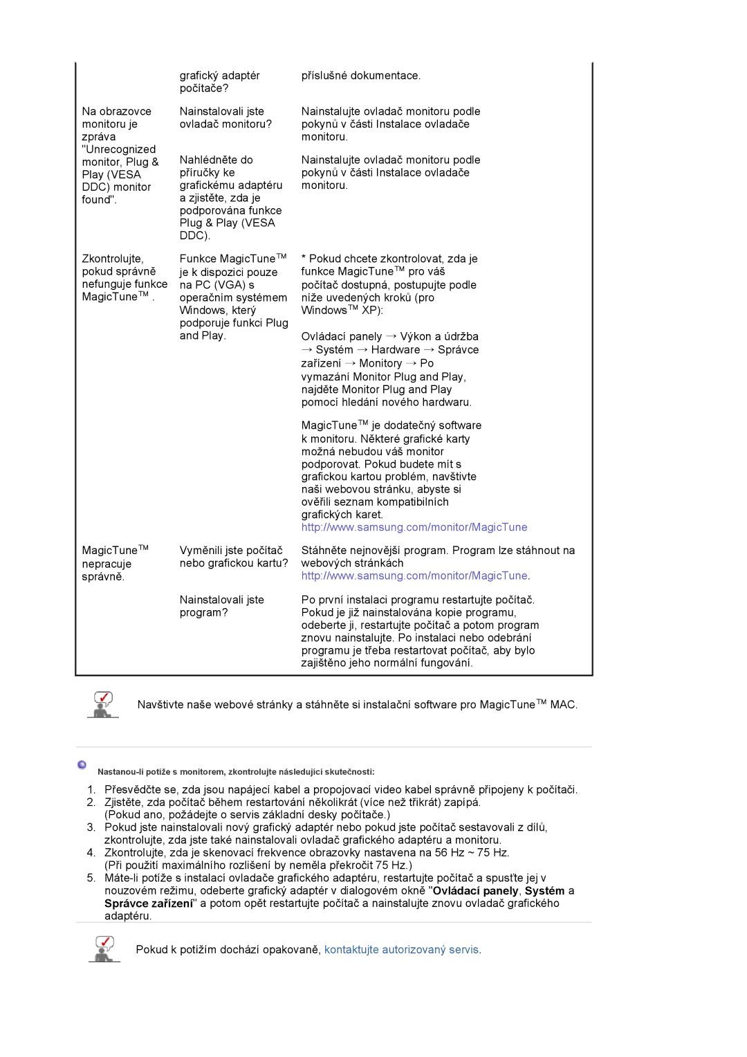 Samsung LS19HAWCSH/EDC manual Nahlédněte do příručky ke grafickému adaptéru 