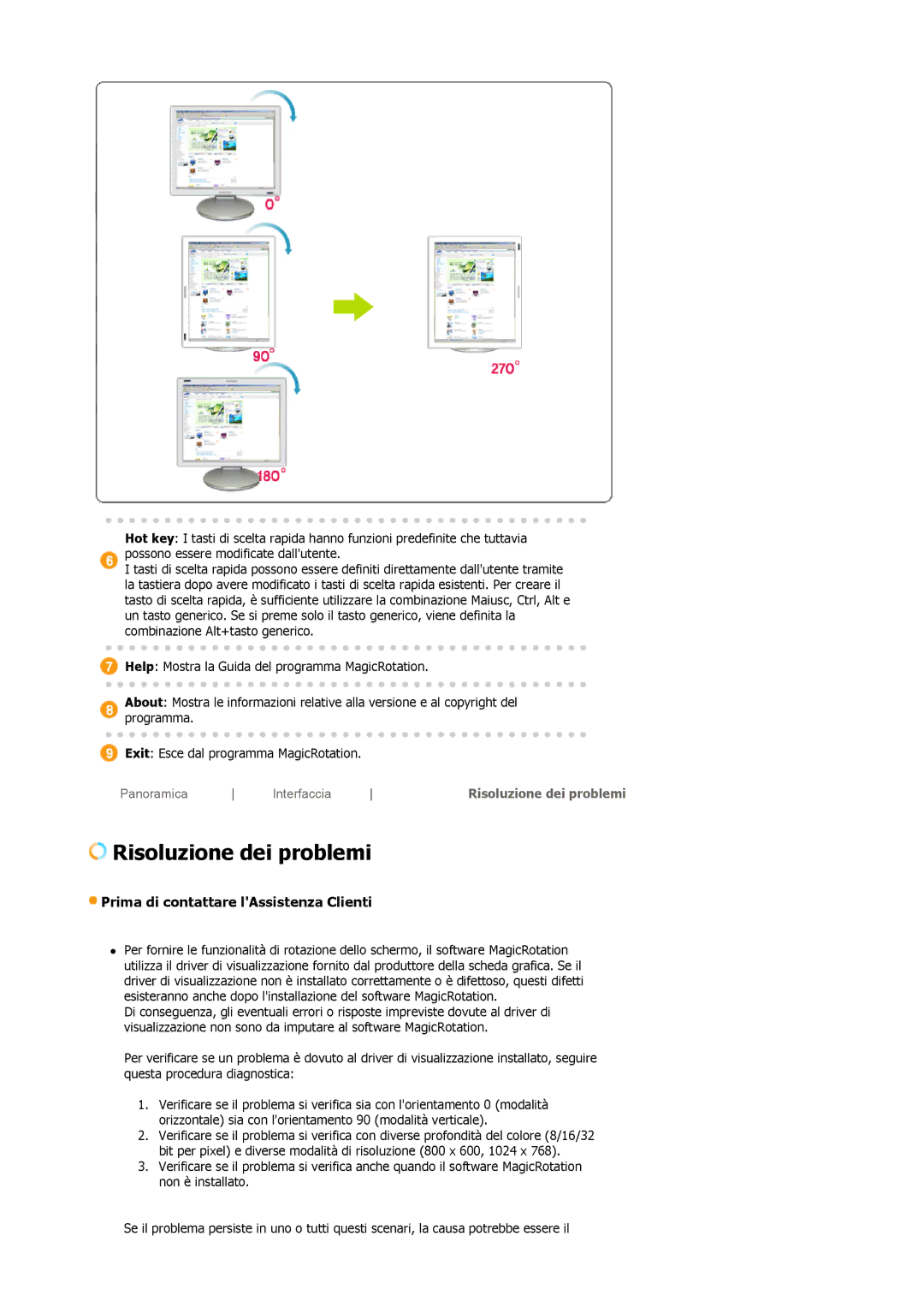 Samsung LS19HJDQFV/EDC, LS17HJDQHV/EDC, LS19HJDQHV/EDC Risoluzione dei problemi, Prima di contattare lAssistenza Clienti 