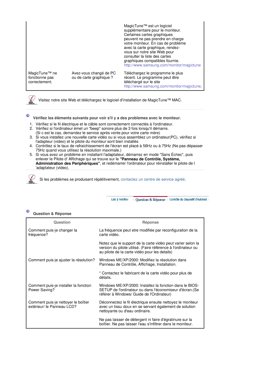 Samsung LS17HJDQFV/EDC, LS19HJDQH2/EDC, LS19HJDQFV/EDC, LS17HJDQHV/EDC, LS19HJDQHV/EDC manual Question Réponse 