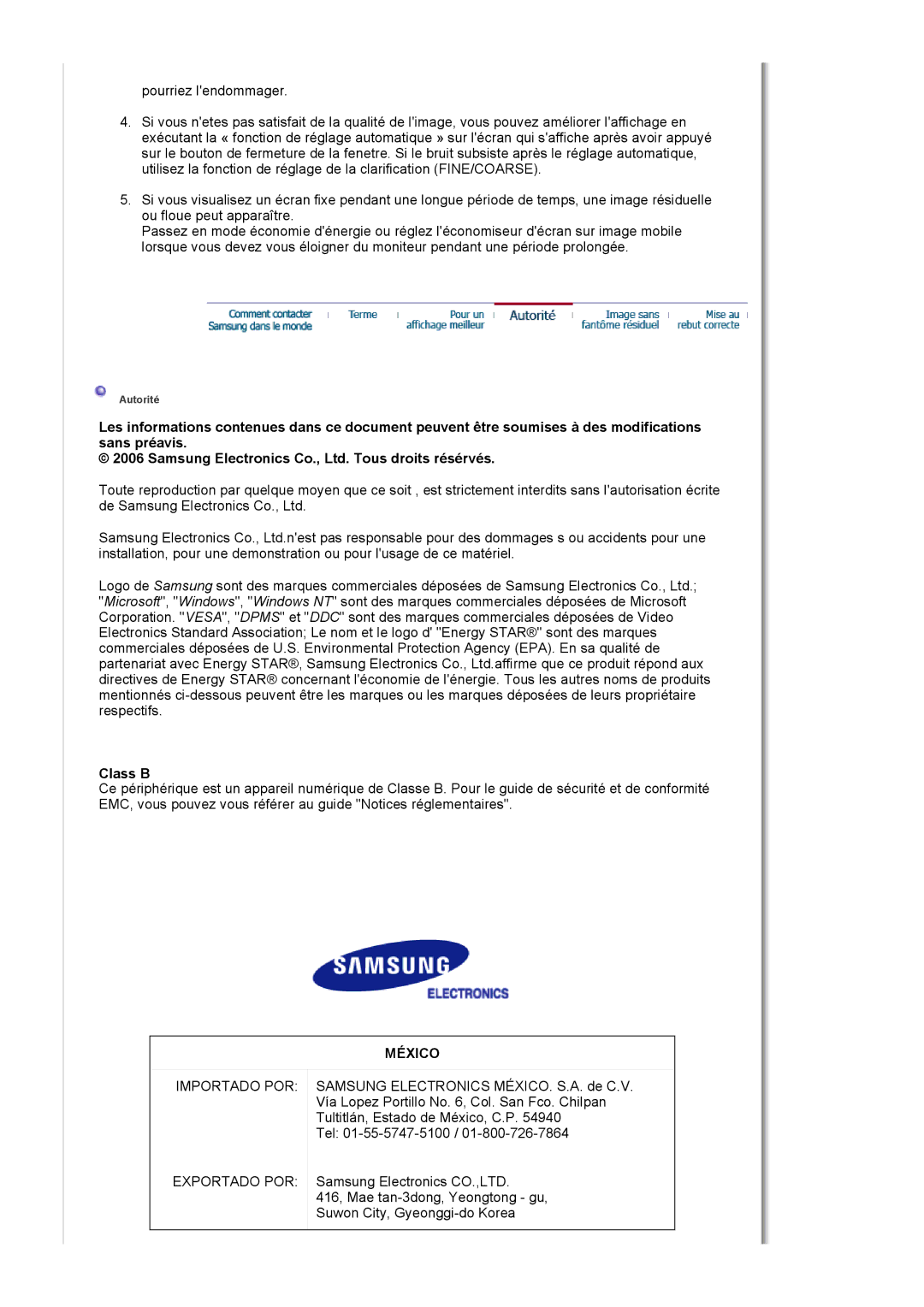 Samsung LS19HJDQFV/EDC, LS19HJDQH2/EDC, LS17HJDQHV/EDC, LS19HJDQHV/EDC, LS17HJDQFV/EDC manual México 