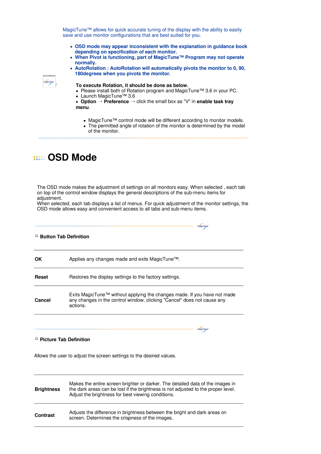 Samsung LS19HJDQFK/EDC, LS19HJDQHK/EDC manual OSD Mode 