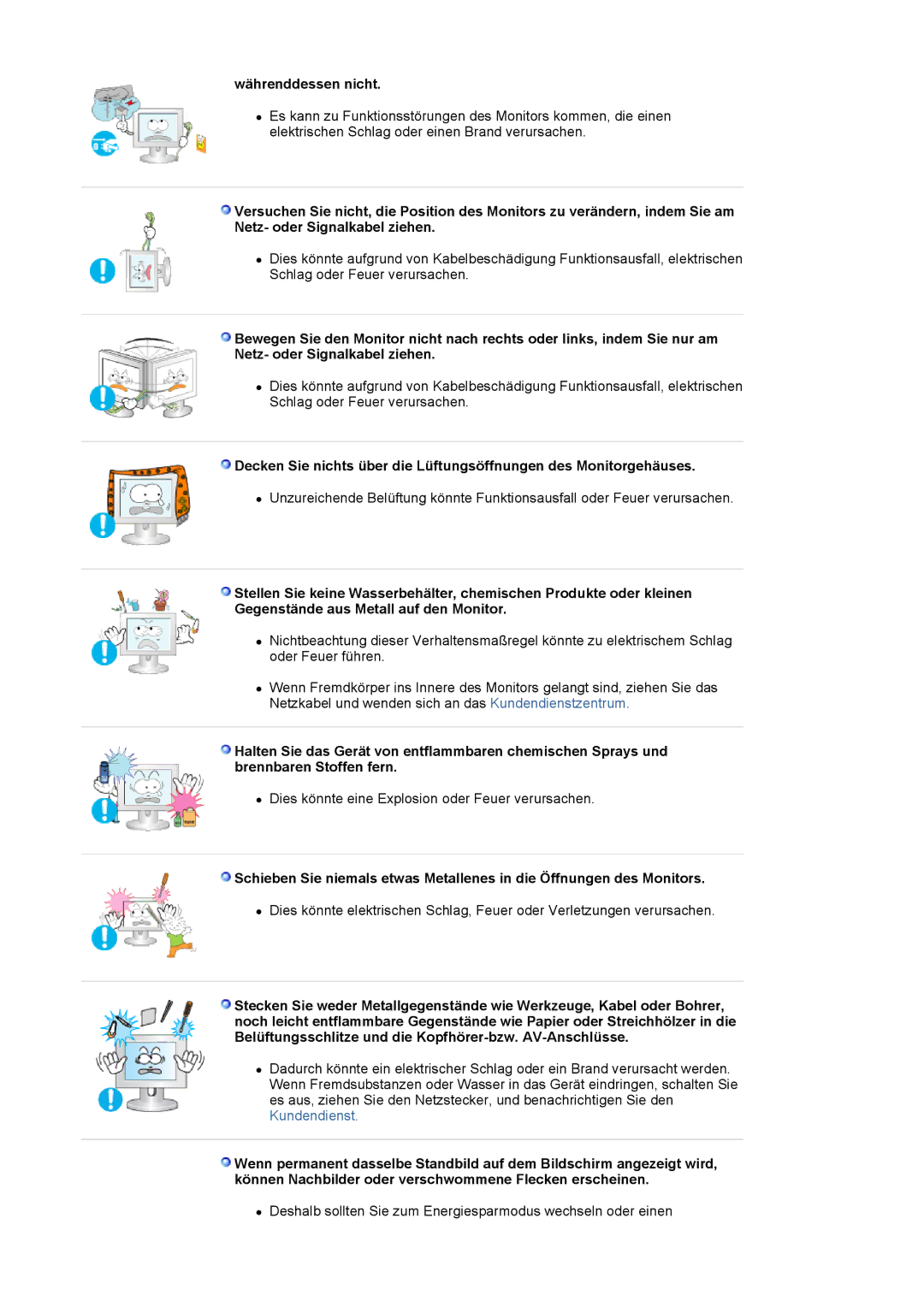 Samsung LS19HJDQFK/EDC, LS19HJDQHK/EDC manual Währenddessen nicht 