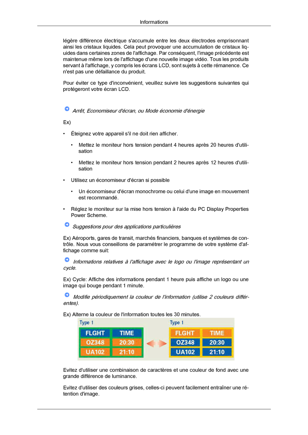 Samsung LS22LFUGFY/EN, LS19LFUGFZ/XJ, LS22LFUGFZ/XJ, LS19LFUGF8/EN manual Arrêt, Economiseur décran, ou Mode économie dénergie 