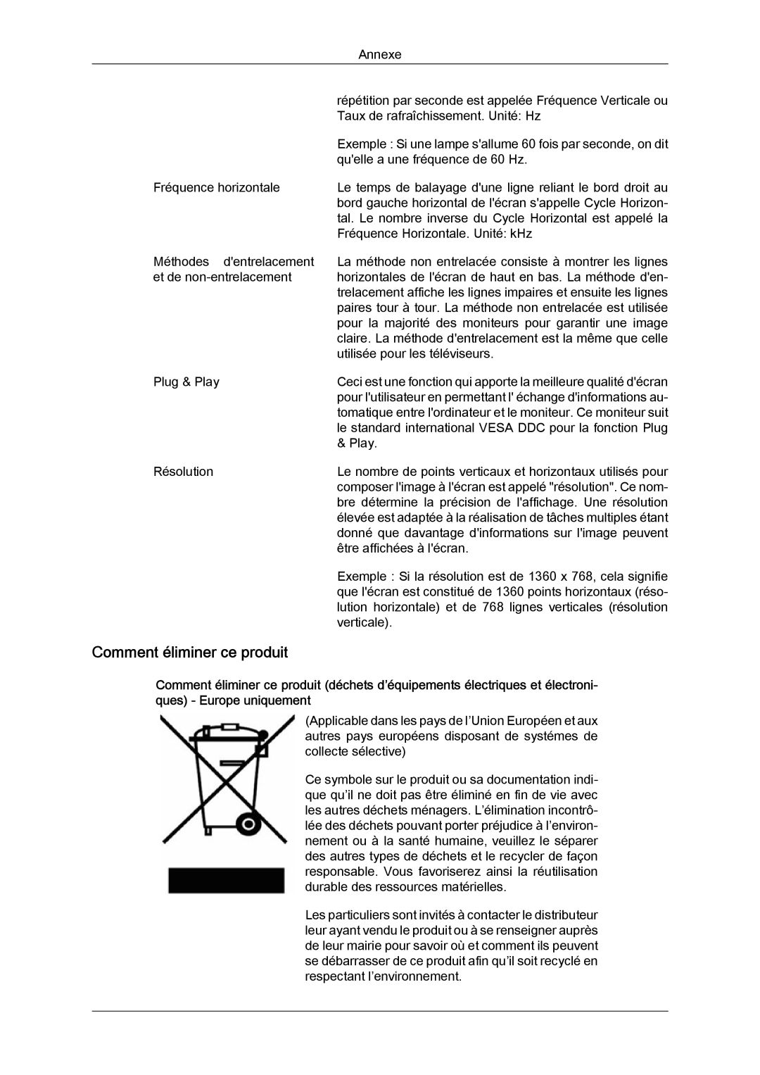 Samsung LS19LFYGF/EN, LS19LFYGFR/EN manual Comment éliminer ce produit 