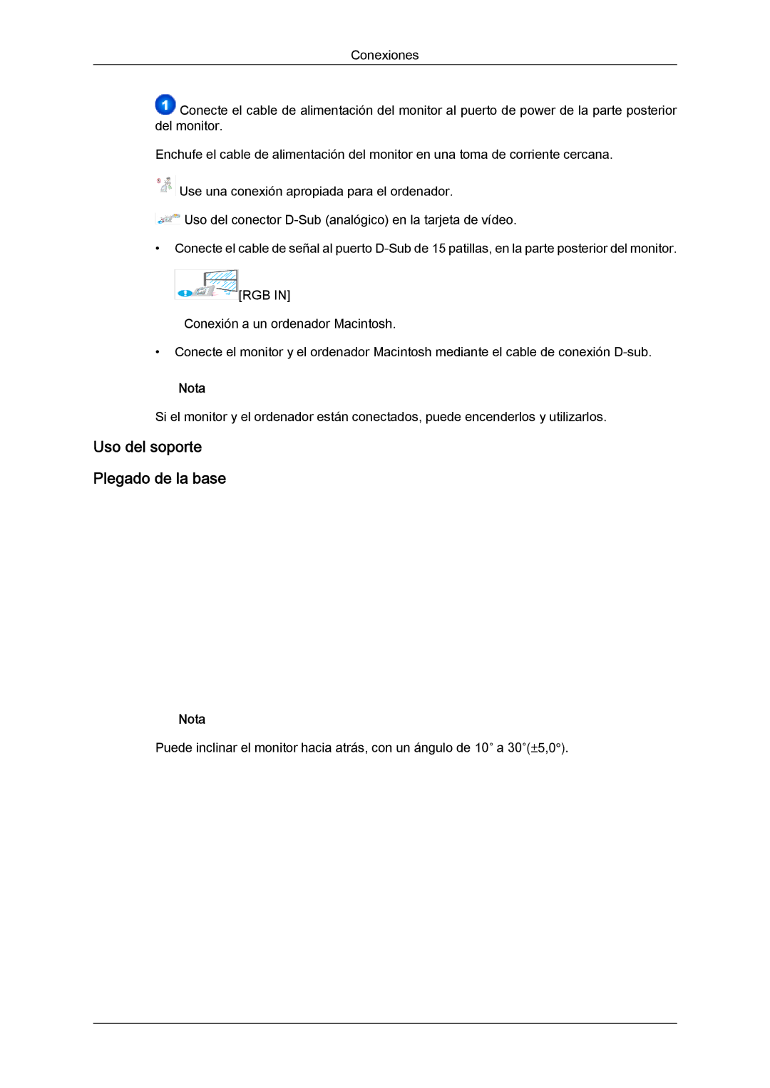 Samsung LS19LFYGF/EN, LS19LFYGFR/EN manual Uso del soporte Plegado de la base 