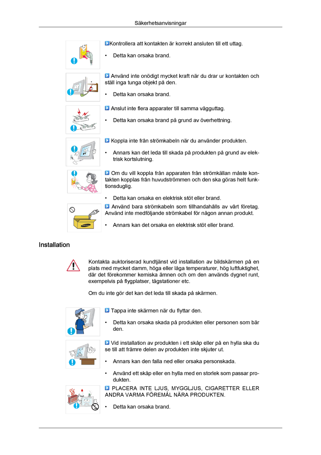 Samsung LS19LFYGF/EN, LS19LFYGFR/EN manual Installation 