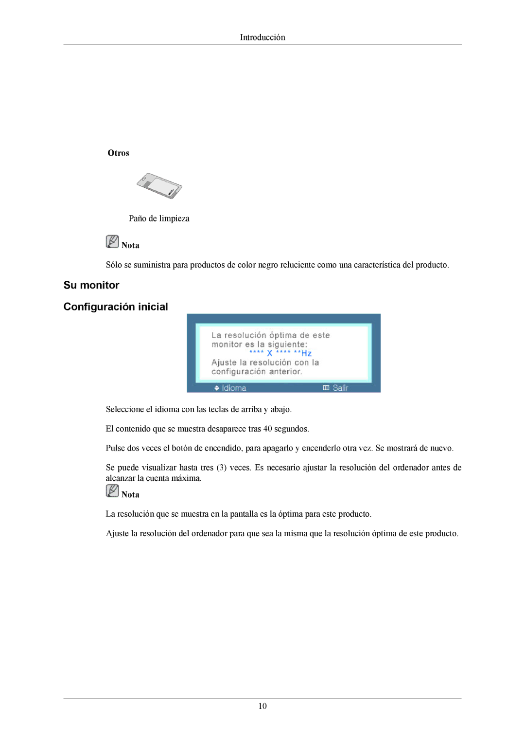 Samsung LS20LIUJFV/EN, LS19LIUKFV/EN manual Su monitor Configuración inicial 