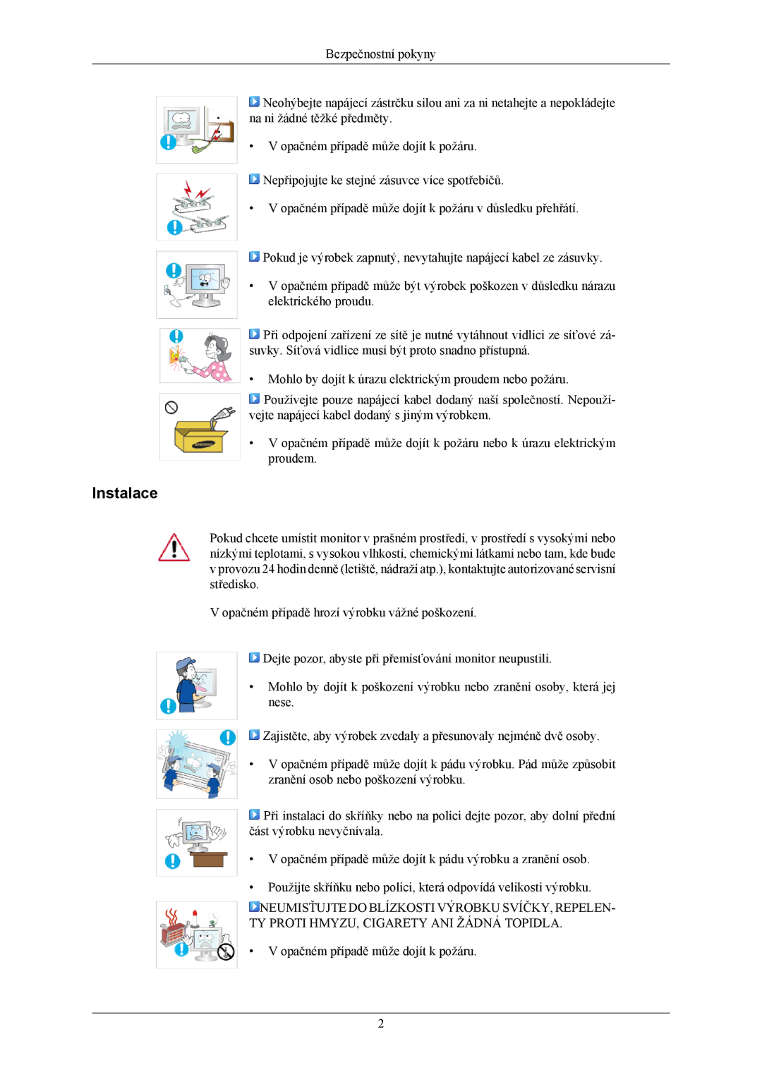 Samsung LS20LIUJFV/EN, LS19LIUKFV/EN manual Instalace 