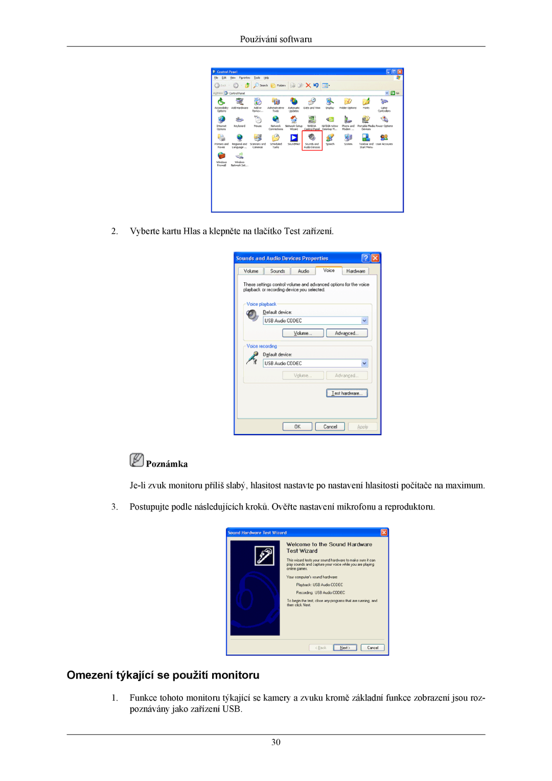 Samsung LS20LIUJFV/EN, LS19LIUKFV/EN manual Omezení týkající se použití monitoru 