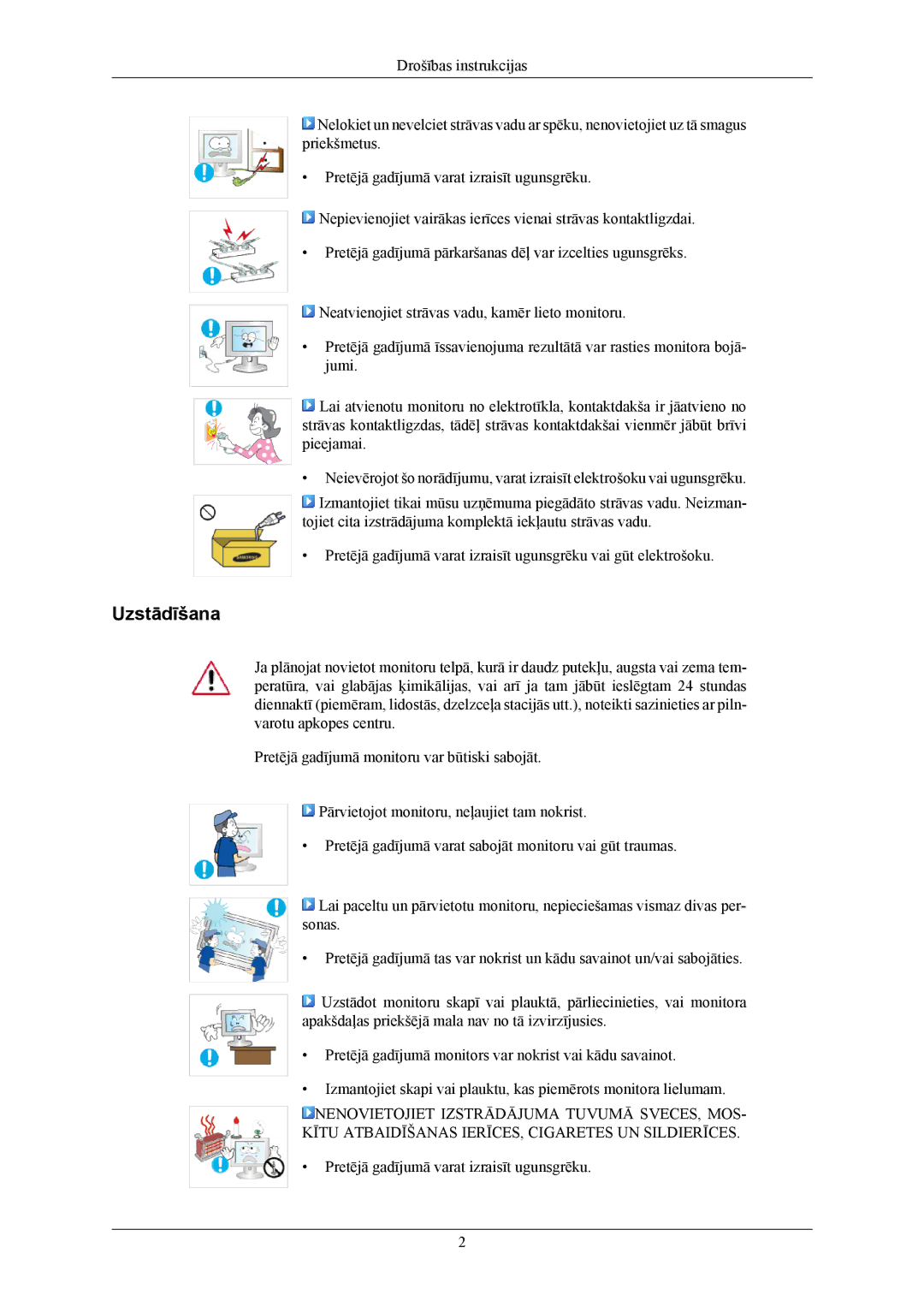 Samsung LS20LIUJFV/EN, LS19LIUKFV/EN manual Uzstādīšana 