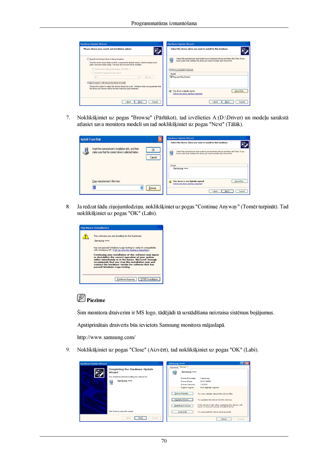 Samsung LS20LIUJFV/EN, LS19LIUKFV/EN manual Piezīme 